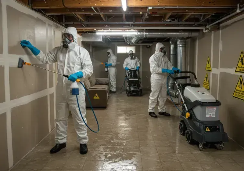 Basement Moisture Removal and Structural Drying process in Watervliet, NY